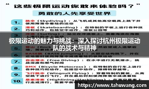 极限运动的魅力与挑战：深入探讨杭州极限运动队的战术与精神